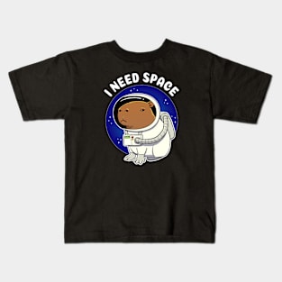 I need space Capybara Astronaut Costume Kids T-Shirt